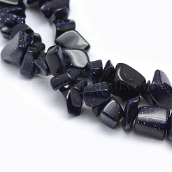 Synthetic Blue Goldstone Beads Strands&nbsp;G-P332-10