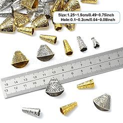 50Pcs 5 Styles Apetalous Alloy Bead Cone&nbsp;FIND-YW0006-39