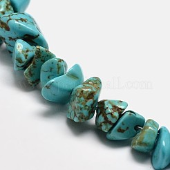 Chips Synthetic Turquoise Beads Strands&nbsp;G-N0134-08A
