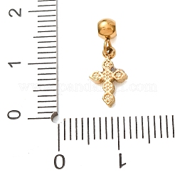 304 Stainless Steel Micro Pave Clear Cubic Zirconia Pendants&nbsp;CU-CBAB6EC-13G