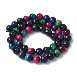 Natural Tiger Eye Beads Strands&nbsp;G-B133-A02-8MM-06