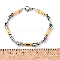 201 Stainless Steel Byzantine Chain Bracelets&nbsp;BJEW-B078-153GP