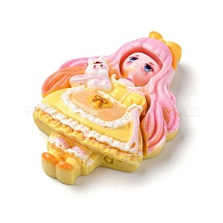 Cartoon Girls Opaque Resin Decoden Cabochons&nbsp;RESI-S392-03B-06