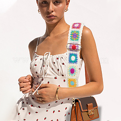 Ethnic Style Cloth Embroidery Colorful Flower Webbing Bag Straps&nbsp;DIY-WH20053-22A