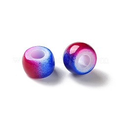 Spray Painted ABS Plastic European Beads&nbsp;KY-G033-02A-08