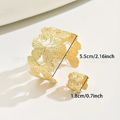 Butterfly Alloy Cuff Bangles & Rings Sets for Women&nbsp;FS-WG97FA7-01