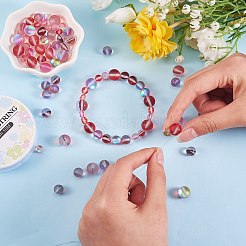 3 Style Synthetic Moonstone Beads Strands&nbsp;G-SZ0001-82
