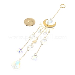 Glass Teardrop/Star Pendant Decorations&nbsp;HJEW-JM01170