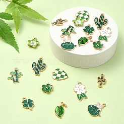 20Pcs 10 Styles Alloy Enamel Pendants&nbsp;ENAM-YW0004-21