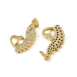 Brass Micro Pave Cubic Zirconia Pendants&nbsp;KK-I358-040G