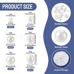 410Pcs 6 Styles Glass Pearl Beads&nbsp;HY-TA0003-04A