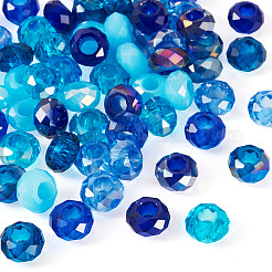60Pcs 12 Colors Blue Color Theme Glass European Beads&nbsp;GPDL-TA0001-10