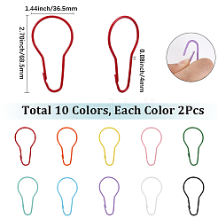 20Pcs 10 Colors Iron Bulb Shaped Plastic Push Gate Snap Keychain Clasp Findings&nbsp;IFIN-SC0001-94