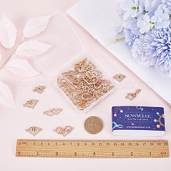 48Pcs 6 Styles Alloy Crystal Rhinestone Connector Charms&nbsp;RB-SC0001-10