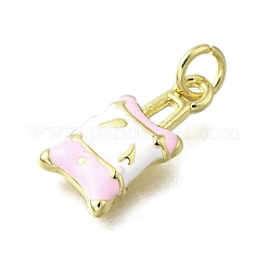 Brass Enamel Pendants&nbsp;KK-Z102-24G
