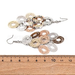 430 Stainless Steel Oval Dangle Earrings&nbsp;EJEW-A137-13M