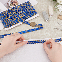 12M Polyester Wavy Edged Lace Trim&nbsp;OCOR-WH0088-27