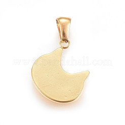 304 Stainless Steel Kitten Pendants&nbsp;STAS-P209-29G