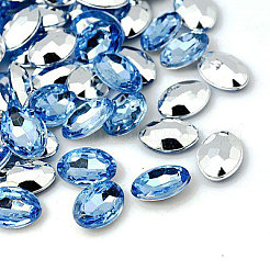 Imitation Taiwan Acrylic Rhinestone Cabochons&nbsp;GACR-A007-10x14mm-M