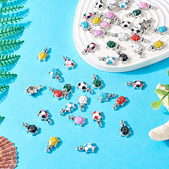 48Pcs 12 Colors Alloy Enamel Pendants&nbsp;PALLOY-TA0002-55P