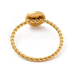 304 Stainless Steel Signet Finger Ring&nbsp;RJEW-P036-01G-E