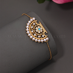 Brass Micro Pave Cubic Zirconia Link Bracelets for Women&nbsp;ZT3909