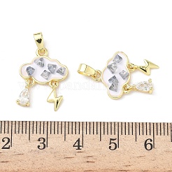 Brass Enamel Pendants&nbsp;KK-Z134-12G-01