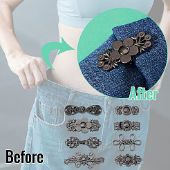 16 Pairs 8 Style Alloy Adjustable Jean Button Pins&nbsp;DIY-TA0013-01B