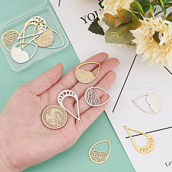 12Pcs 3 Style 201 Stainless Steel Pendants&nbsp;STAS-DC0001-62