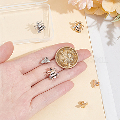 6Pcs 6 Styles Bees Zinc Alloy with Enamel Watch Band Studs&nbsp;FIND-UN0003-39