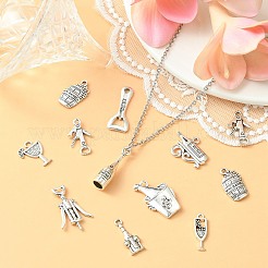 100pcs 10 Style Tibetan Style Alloy Pendants&nbsp;TIBEP-CJ0001-27