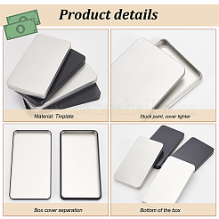 4Pcs 2 Colors Tinplate Box&nbsp;CON-FG0001-11