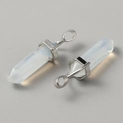 Opalite Double Terminal Pointed Pendants&nbsp;G-WH0016-37B