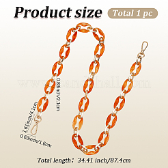 Oval Resin Link Purse Chains&nbsp;FIND-WH20006-62C