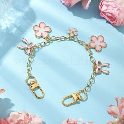 Flower & Bowknot Brass Bag Extension Chains&nbsp;AJEW-BA00137