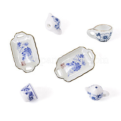 6Pcs 3 Styles Ceramic Kitchenware Display Decorations&nbsp;DJEW-TA0001-31