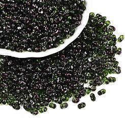 Picasso Spray Painted Glass Seed Beads&nbsp;SEED-T006-04-18