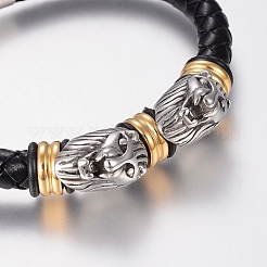 Braided Leather Cord Bracelets&nbsp;BJEW-H560-21