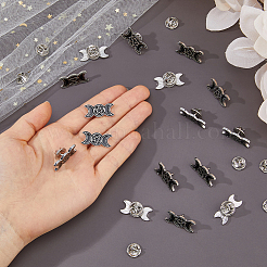 16Pcs Punk Style Alloy Enamel Lapel  Pin Backs for Backpack Clothes&nbsp;JEWB-FH0002-82A
