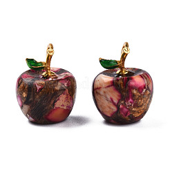 Synthetic Gold Line Imperial Jasper Pendants&nbsp;G-N330-67C
