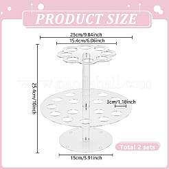 2-Tier Acrylic Riser Display Stands for Ice Cream Cone&nbsp;ODIS-WH0043-247