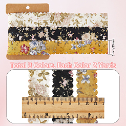 1 Set Polyester Flower Printed Ribbon&nbsp;OCOR-CY0002-38A