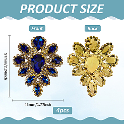 4Pcs Teardrop Shape Hotfix Rhinestone&nbsp;PATC-FG0002-25D