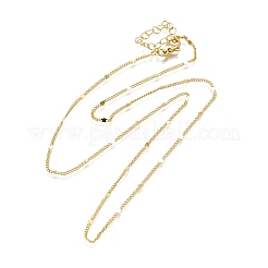 2MM Brass Star Twisted Chain Necklaces&nbsp;NJEW-M108-36G