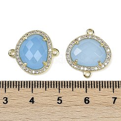 Dyed Natural White Jade Faceted Oval Links&nbsp;G-B126-01G-06