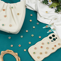 250Pcs 10 Colors Alloy Rhinestone Cabochons&nbsp;FIND-PH0059-67