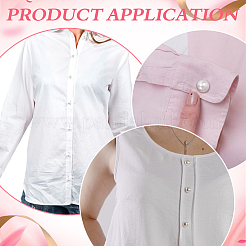 60Pcs 3 Styles Plastic Imitation Pearl Anti-glare Lapel Pins Brooches&nbsp;JEWB-MA0001-04A