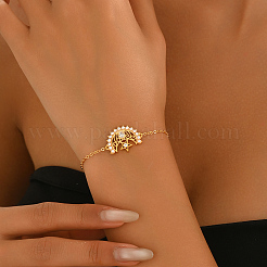 Elegant Hollow Star and Moon  Brass Pave Clear Cubic Zirconia Bracelets&nbsp;CA0567