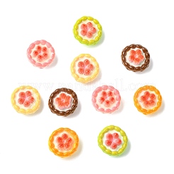 40Pcs 5 Colors Opaque Resin Decoden Cabochons&nbsp;RESI-CJ0005-17