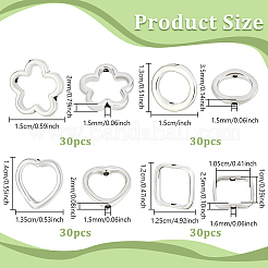 120Pcs 4 Styles Alloy Bead Frame&nbsp;FIND-UN0007-36